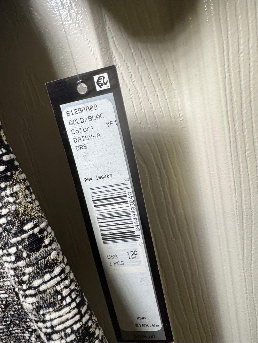 Tahari ASL Black & Cream Paisley Shift Dress - Picture 4 of 5